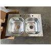 Image 4 : Qty 3 Boxes Moen GS202134Q Double-Basin Stainless Steel Sinks