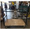 Image 1 : Black Framed Utility Cart w/ Plywood Base 48" x 30" x 56"H