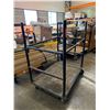Image 3 : Black Framed Utility Cart w/ Plywood Base 48" x 30" x 56"H
