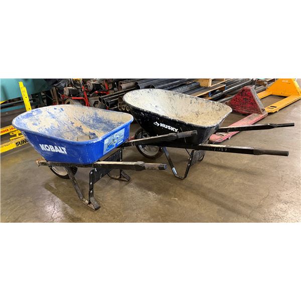 Qty 2 Wheelbarrows: Husky & Kobalt