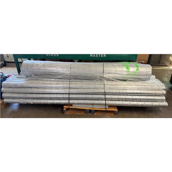 Multiple Metal Spiral Pipes, Misc Sizes to 123"