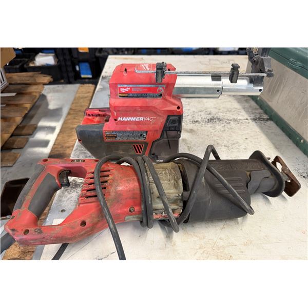Milwaukee 2912-DE HammerVac Dust Extractor & 6538-21 Sawzall Reciprocating Saw (See Video)