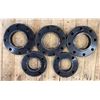 Image 1 : Qty 5 Black Welding Neck Flanges, Misc Sizes