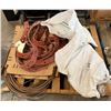 Image 1 : Contents of Pallet: Hanger Straps, Metal Cable, Bag Flexible Tubes, Hardware, etc