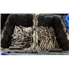Image 1 : Qty 2 Bins Industrial Grade Bolts & Threaded Rods, Nuts, etc