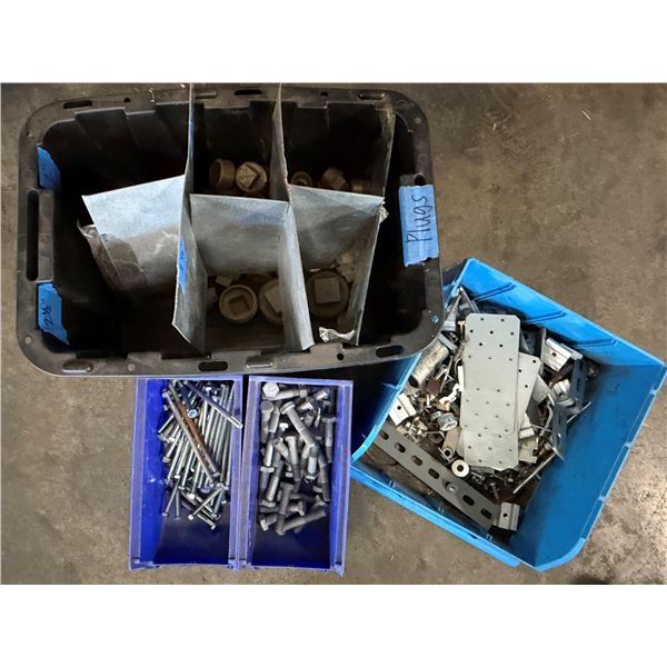 Multiple Bins Metal Plugs, Sheet Metal Brackets, Hardware, etc
