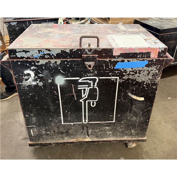 Black Jobsite Storage Chest/Cart 42" x 27" x 42"H