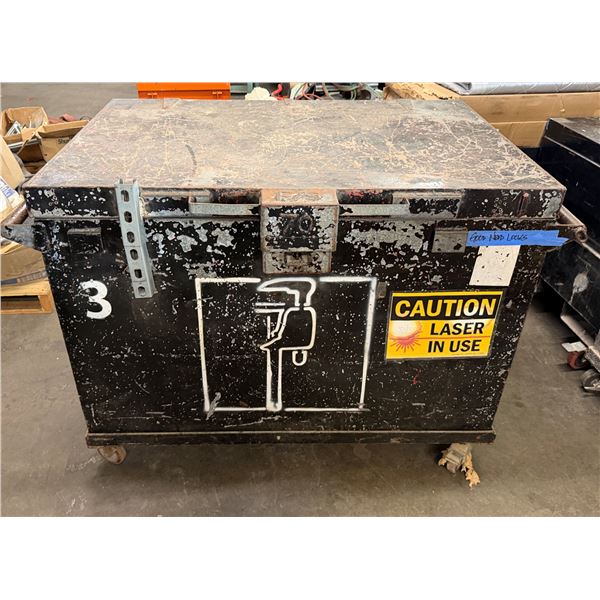 Black Jobsite Storage Chest/Cart 48" x 30" x 39"H   (contents not included)