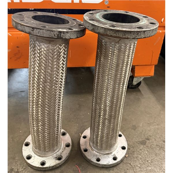 Qty 2 Stainless Steel Flexible Braided Connectors