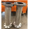 Image 1 : Qty 2 Stainless Steel Flexible Braided Connectors