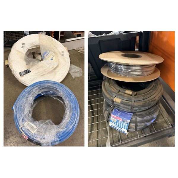 Multiple Coils Apollo PEX-A Blue Tubing & White Uponor AquaPEX Tubing