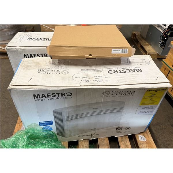 Qty 2 Olimpia Splendid Maestro Pro Inverter 12 HP Air Conditioners & Heat Pumps (Missing 1pm Board &