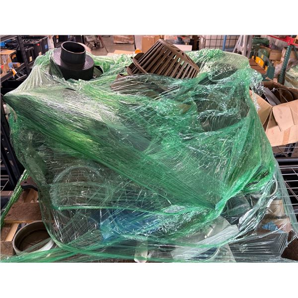 Contents of Pallet:  PVP Piping, Drain Grates, Ball Check Valves, Dome Strainer, etc