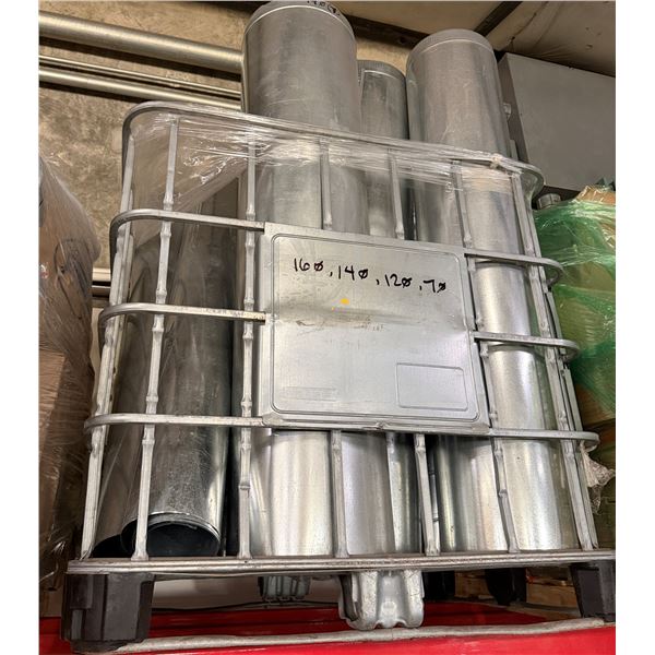 Intermediate Bulk Container (IBC) w/ Multiple Duct Pipes, Misc Sizes