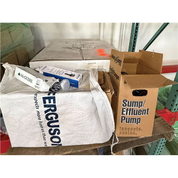 Multiple PROFLO Grid Drains, McGuire 155A Pull-Out Plugs, Liberty Sump Pump, Kohler Sink, etc
