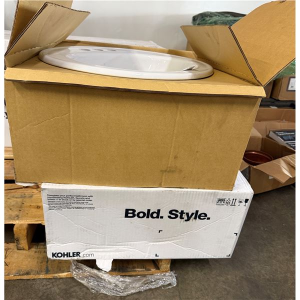 Qty 2 Kohler 2196-4-0 Pennington Self-Rimming Lavatory Sinks
