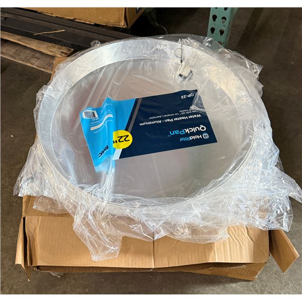 Multiple HoldRite QP-22 Aluminum Water Heater Pans