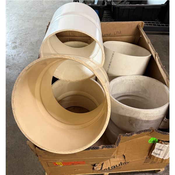 Multiple Large PVC Pipe Couplings 14.5"L