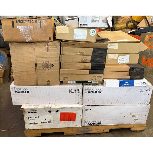 Multiple Boxes Kohler Lavatory Sinks & Faucet Decks, Bath Drain, Waterworks Hand Shower,