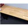 Image 3 : Husky Adjustable Height Solid Wood Top Workbench 72" x 24" x 30"H