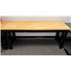 Image 1 : Husky Adjustable Height Solid Wood Top Workbench 72" x 24" x 30"H