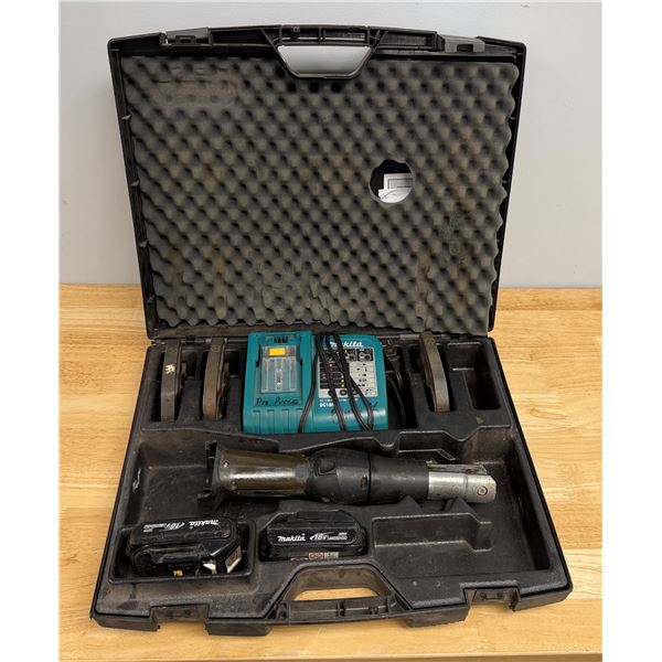 Nibco PC-200M Mini Press Tool, Jaws, Accessories w/ Makita Batteries & Charger in Hard Case