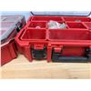 Image 15 : Qty 3 Stackable Organizers & Contents:  Pipe Fittings, Hardware, etc