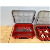 Image 2 : Qty 3 Stackable Organizers & Contents:  Pipe Fittings, Hardware, etc