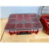 Image 6 : Qty 3 Stackable Organizers & Contents:  Pipe Fittings, Hardware, etc