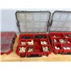 Image 7 : Qty 3 Stackable Organizers & Contents:  Pipe Fittings, Hardware, etc