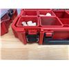 Image 9 : Qty 3 Stackable Organizers & Contents:  Pipe Fittings, Hardware, etc