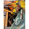 Image 5 : Contents of Pallet: PVC Pipe Fittings, Metal Riser Clamps, Shovels & Landscape Tools, Safety Signs, 