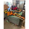 Image 6 : Contents of Pallet: PVC Pipe Fittings, Metal Riser Clamps, Shovels & Landscape Tools, Safety Signs, 