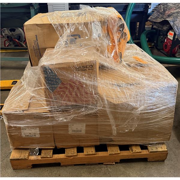 Contents of Pallet: Multiple Boxes Lasko Fittings Couplings, Spears Plastic Pipe Fittings, etc