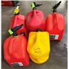 Image 1 : Qty 5 Fuel Cans: 4 Gas/1 Diesel