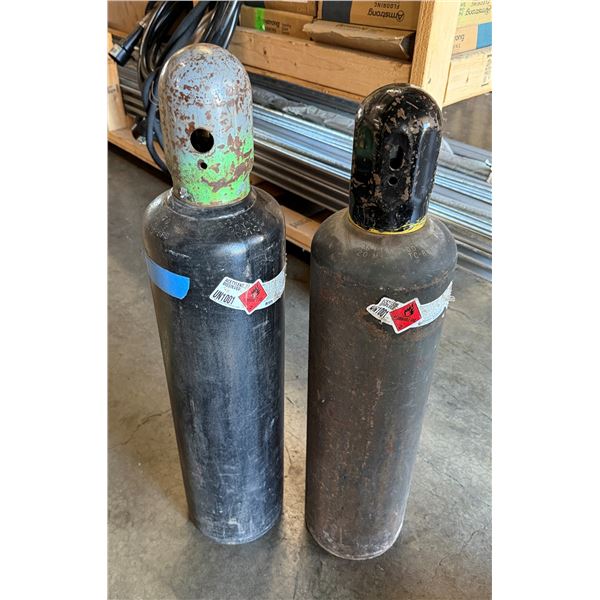 Qty 2 Cylinder Acetylene Tanks