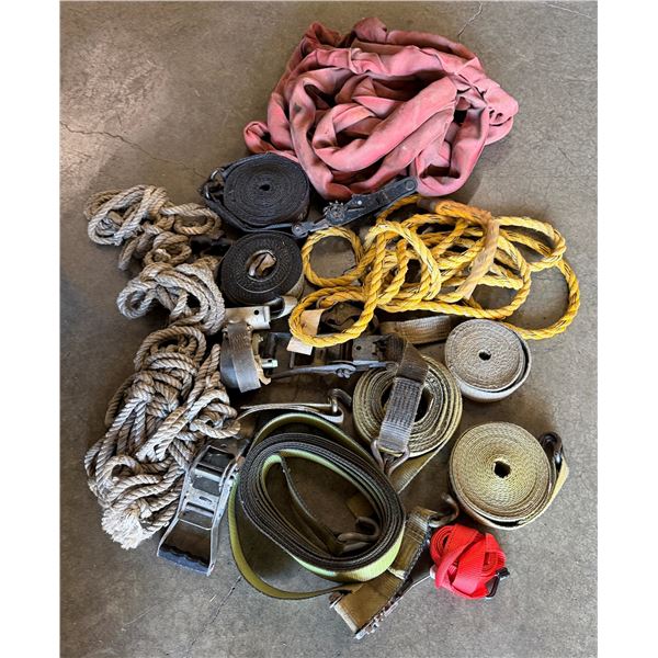 Multiple Ratchets & Tie Down Straps & Rope