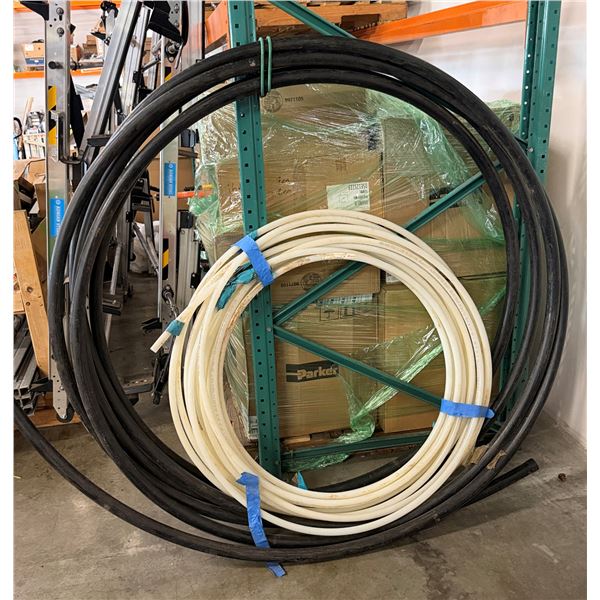 Qty 2 Coils Hose: White Pex Piping & Black Centennial CenFuse HDPE