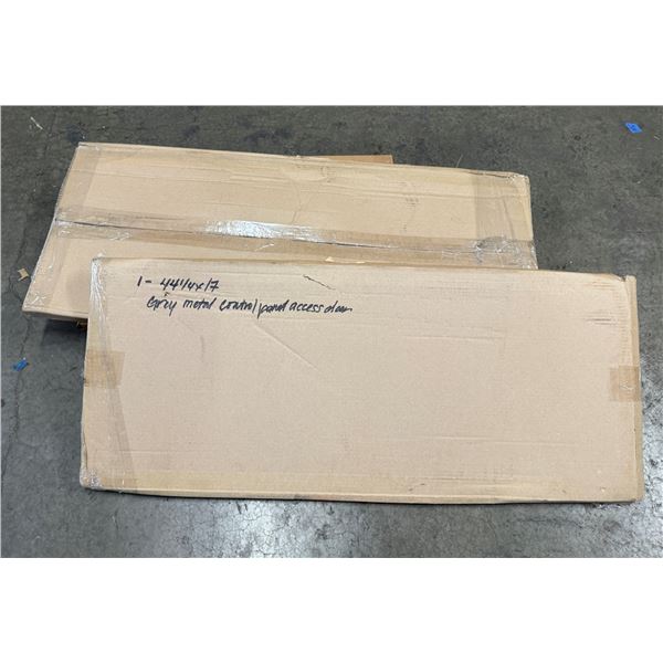 Qty 2 Gray Metal Control Access Doors w/ Vents 29" x 17"