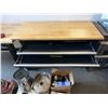 Image 5 : Husky Mobile Wooden Adjustable Height Table w/ Metal Legs & 2 Drawers 52" x 24" x 33"H