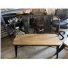 Image 2 : Qty 2 Metal Benches w/ Wooden Seats 37.5" x 13" x 35"H