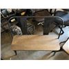 Image 3 : Qty 2 Metal Benches w/ Wooden Seats 37.5" x 13" x 35"H