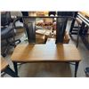 Image 5 : Qty 2 Metal Benches w/ Wooden Seats 37.5" x 13" x 35"H