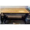 Image 1 : Husky Mobile Wooden Adjustable Height Table w/ Metal Legs & 2 Drawers 52" x 24" x 33"H
