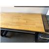 Image 4 : Husky Mobile Wooden Adjustable Height Table w/ Metal Legs & 2 Drawers 52" x 24" x 33"H