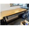 Image 8 : Husky Mobile Wooden Adjustable Height Table w/ Metal Legs & 2 Drawers 52" x 24" x 33"H