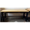 Image 1 : Wooden Table w/ Metal Legs 71.5" x 24" x 31"H