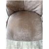 Image 4 : High-Back Brown Upholstered Rolling Office Chair 21" x 19" x 46"H