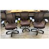 Image 1 : Qty 3 Rolling Office Chairs 18" x 16" x 34"H
