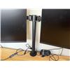 Image 3 : Qty 2 LG Monitors Mounted on Black Dual Monitor Stand 27" (each)